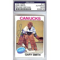 Gary "Suitcase" Smith Autographed 1975 Topps Card #115 Vancouver Canucks PSA/DNA #83466162