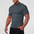 thumbnail image 2 of Ulitacool Men T Shirt Short Sleeve Performance Workout T Shirt Lightweight Breathable Athletic Tee For Gym Running Trend Clothing Grey, 2 of 4