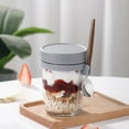 thumbnail image 7 of Sunjoy Tech 2Pcs Glass Oatmeal Breakfast Cups with Spoon Good Sealing Clear Scale Design Large Diameter Breakfast Bowls, 7 of 7