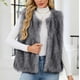 thumbnail image 1 of Chaqueta de abrigo cálida para mujer, de invierno, lisa, con cuello en V y sin mangas., 1 of 6