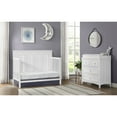 Oxford Baby Farmington 4in1 Convertible Crib, Rustic White, Wooden