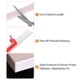 thumbnail image 5 of Uxcell 14mm x 3000mm Flexible TPE Self Adhesive U-Shape Veneer Edging Edge Banding White, 5 of 6