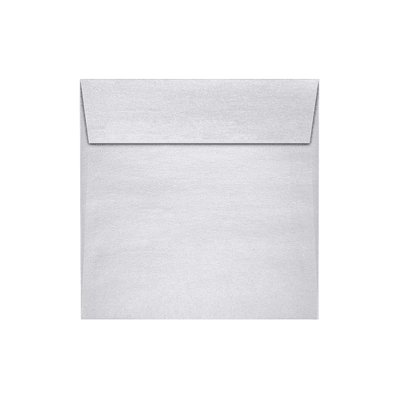 LUXPaper Square Peel & Press Invitation Envelopes, 5 1/2 x 5 1/2, Silver Metallic, 1000 Pack
