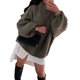 thumbnail image 3 of Suéteres de Cuello Alto de Gran Tamaño para Mujer, Jerseys de Punto Grueso de Larga, Ropa de Moda de Invierno, Otoño Verde L, 3 of 9