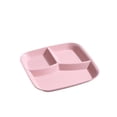 thumbnail image 2 of Divided Plates - Reusable Plastic Compartment Plates for Balanced Meals with Stackable Design for Indoor Outdoor, 9.8 x 8.9 x 0.8 in, (Pink), Ccwuwei, 2 of 9
