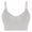 Silver, variant on WAGUTH Women's Ribbed Sports Bra V-Neck Adjustable Thin Strap Padded Yoga Bra for Low Impact Workout