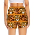 thumbnail image 4 of Goofa Tiger Printed Women 2 in 1 Running Shorts,Quick Dry Athletic Workout Shorts,High Waisted Athletic Shorts with Liner Pockets-Medium, 4 of 9