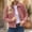 Pink-A, variant on Women's Solid Color Long Sleeve Lapel Button up Faux Suede Jacket Vintage Casual Lined Outerwear Coat with Shoulder Pads Wine-A