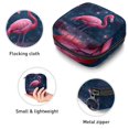 thumbnail image 3 of Flamingo Sanitary Napkin Storage Bag Makeup Pouch for Purse, Small Sanitary Napkin Disposal Bags, in Velvet, Sponge, Oxford Fabric, 4.7x6.6x6.6 in, 3 of 6