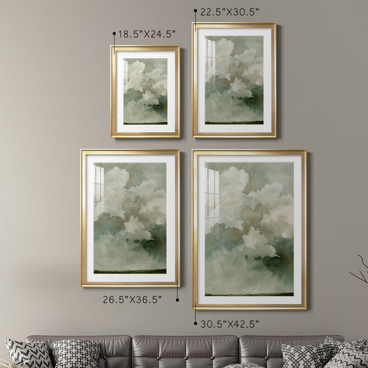 Wexford Home Coming Rain I Premium Framed Print, 22.5" x 30.5" - Ready to Hang, Gold (Set of 2)