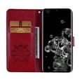 thumbnail image 3 of Wallet Case for Samsung Galaxy S23 Ultra, Embossed Owl Bling Diamond Premium PU Leather [Folio Flip][Kickstand][Card Slots][Wrist Strap][Kickstand]Phone Cover for Samsung Galaxy S23 Ultra, Winered, 3 of 6