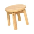 thumbnail image 3 of Taburete de madera Taburete redondo de madera Cómodo taburete de ocio Taburete de pie de madera creativo Taburete de madera maciza para apartamento altura 25cm, 3 of 8