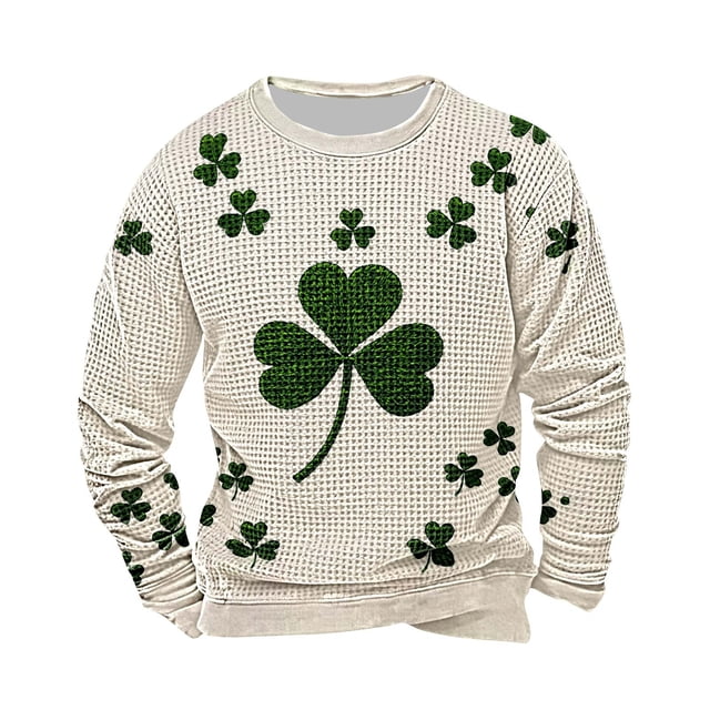 Tops para Mujeres de Moda Otoño Día de San Patricio Impreso Suelto Cuello Redondo Manga Larga Suéter, Cómodo Suéter Casual