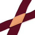 thumbnail image 4 of Buyless Fashion Suspenders for Men - 48" Adjustable Straps 1 1/4" - X Back With Black Clips - 5142-Burgundy, 4 of 7