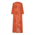 thumbnail image 4 of RKSTN Robe Maxi pour Femmes Été Robe Maxi à Manches 3/4 Ensemble Deux Pièces Robe Maxi Bohème de Plage et Cardigan Léger en Dentelle Couleur, 4 of 8