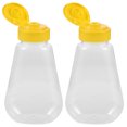 thumbnail image 5 of 2pcs Honey Jars Plastic Honey Bottles Clear Empty Honey Containers Honey Dispenser Squeeze Honey Bottle with Caps Honey holder, 5 of 6