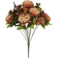 thumbnail image 2 of Fake Flowers Artificial Peony Silk Flowers Faux Peonies Vintage Bouquet Wedding Home Office Decoration, 2 of 6