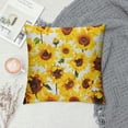 thumbnail image 2 of Pratyus Sunflowers Print Pillow Covers for Car Couch Bedroom, Breathable & Durable, Short Plush Material, 1PC 12x12in, 2 of 5