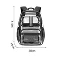thumbnail image 4 of FUZHIQ Clear Transparent School Backpack for 3rd 4th 5th 6th 7th Grade, Heavy Duty Bookbag, Water Resistant Elementary Middle School Bag, Black, 4 of 8