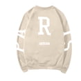 thumbnail image 5 of WEAIXIMIUNG Chandails Camouflage pour Femmes Coupe Ample Décontractée avec Imprimé Lettre Manches Longues Col Rond Chandail, 5 of 5