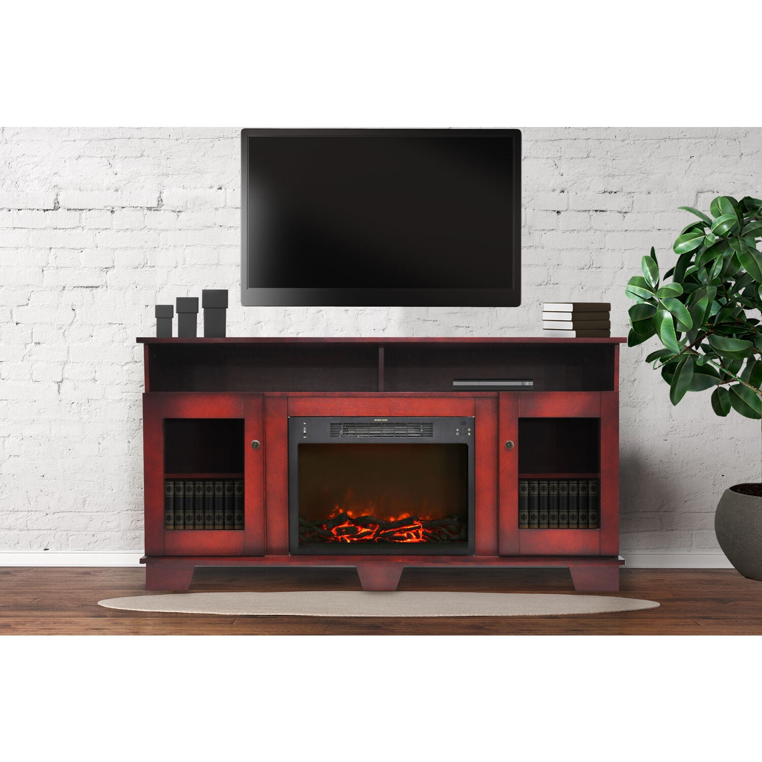 Cambridge Savona Electric Fireplace Heater With 59 Entertainment