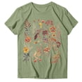 thumbnail image 4 of Spring Tops for Women Fashion Print Crew Neck Short Sleeve T Shirt Top Casual Oversized Tshirts for Women Green XXL, 4 of 4