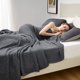 thumbnail image 4 of Manta Bedsure Cooling Waffle King de algodón, color gris oscuro, 264 x 229 cm, 4 of 7