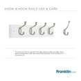 thumbnail image 6 of Franklin Brass Paw Print Hook in Satin Nickel, 6 of 7