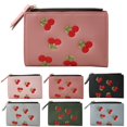 thumbnail image 2 of Lady Wallet Creative Embroidery Cherry Card Pouch Clutch Wallet Card Wallet, 2 of 10