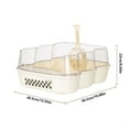 thumbnail image 2 of Semi-Closed Litter Tray, Open Cat Litter Boxes, Extra Large Anti-Splash Cat Litter Tray with Clear Flap and Litter Sifting Scoop, 2 of 7