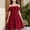 Wine, variant on Girls Off Shoulder Ruffle Dress Wine Red Party Dress for Kids 7-12 Years A-Line Elastic Waist Play Dress,Size 9-10 T