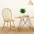 thumbnail image 3 of Costway Set of 2 Vintage Windsor Side Chairs Wood Spindleback Dining Room Natural, 3 of 7
