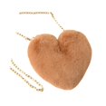 thumbnail image 4 of Bolso de mano ligero con forma de corazón y cadena, elegante, para mujer, para fiesta Ligero caqui, 4 of 9