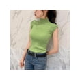 thumbnail image 2 of Alvage Women Sleeveless Mock Neck Turtleneck Stretchable Knit Sweater Top, 2 of 2