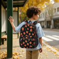 thumbnail image 6 of Strawberry and Berry Black Pattern 17" School Backpacks for Teens,Waterproof Oxford Fabric,S-Shape Padded Straps for School,Travel,Hiking,Camping, 6 of 6