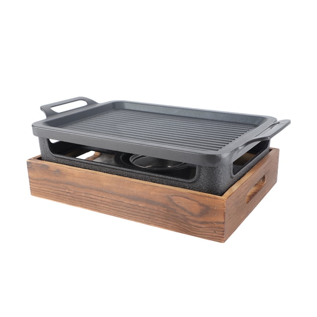 Barbecue à Alcool, Design Portable avec Poignée Antiadhésif Nettoyage Facile Barbecue de Table pour Restaurant pour Maison