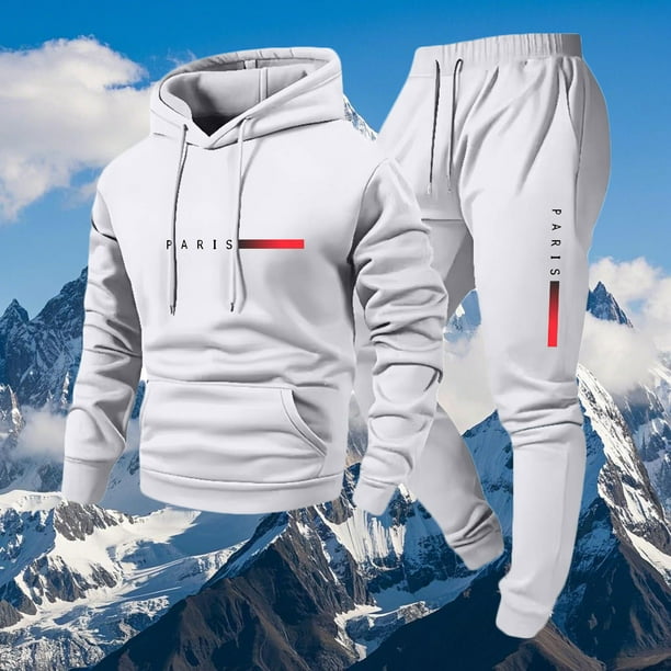 Ceisia Men's Slim Fit Hooded Tracksuit Set Long Sleeve Pullover with Elastic Waist Joggers Casual Sports 2-Piece Outfit Gifts