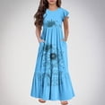 thumbnail image 1 of LOVZFMLL Robe Sans Manches Imprimée à la Mode pour Enfants Robe d'Été Décontractée Col Rond, 1 of 7