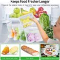 thumbnail image 5 of TETOU 5Pcs Reusable Silicone Bag, Leakproof Ziplock Food Storage Bags PEVA Freezer Bags for Sandwich Snack Vegetable Meat Cheese Lunch Kitchen Marinate Food Travel - 5XL, 5 of 7