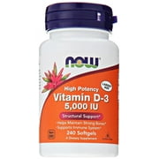 Now Foods - Vitamin D3 5000 IU 240 Softgels (Pack of 2)