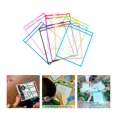 thumbnail image 2 of Milue 30 Pieces Worksheet Pocket Waterproof PVC Pockets with Marker, Eraser, Rings, 2 of 14
