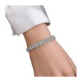 thumbnail image 1 of Pulsera para mujer con múltiples filas de diamantes de imitación brillantes, resistente al agua, sin níquel, diseño minimalista, versátil, pieza de joyería, 1 of 8