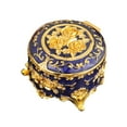 thumbnail image 3 of fenteer Jewelry Case Fashion Womens Small Jewelry Box for Earrings Stud Charms Rings Navy, 3 of 8