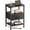 Black, variant on Nightstand with Charging Station, Adjustable Fabric Drawer, 3-Tier Bed Side Table, Night Stand for Bedroom, Storage End Table, Black