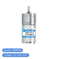 thumbnail image 3 of Uxcell Silver Tone Micro Gear Box Motor Speed Reduction Geared Motor DC 24V 280RPM JGA25370, 3 of 6