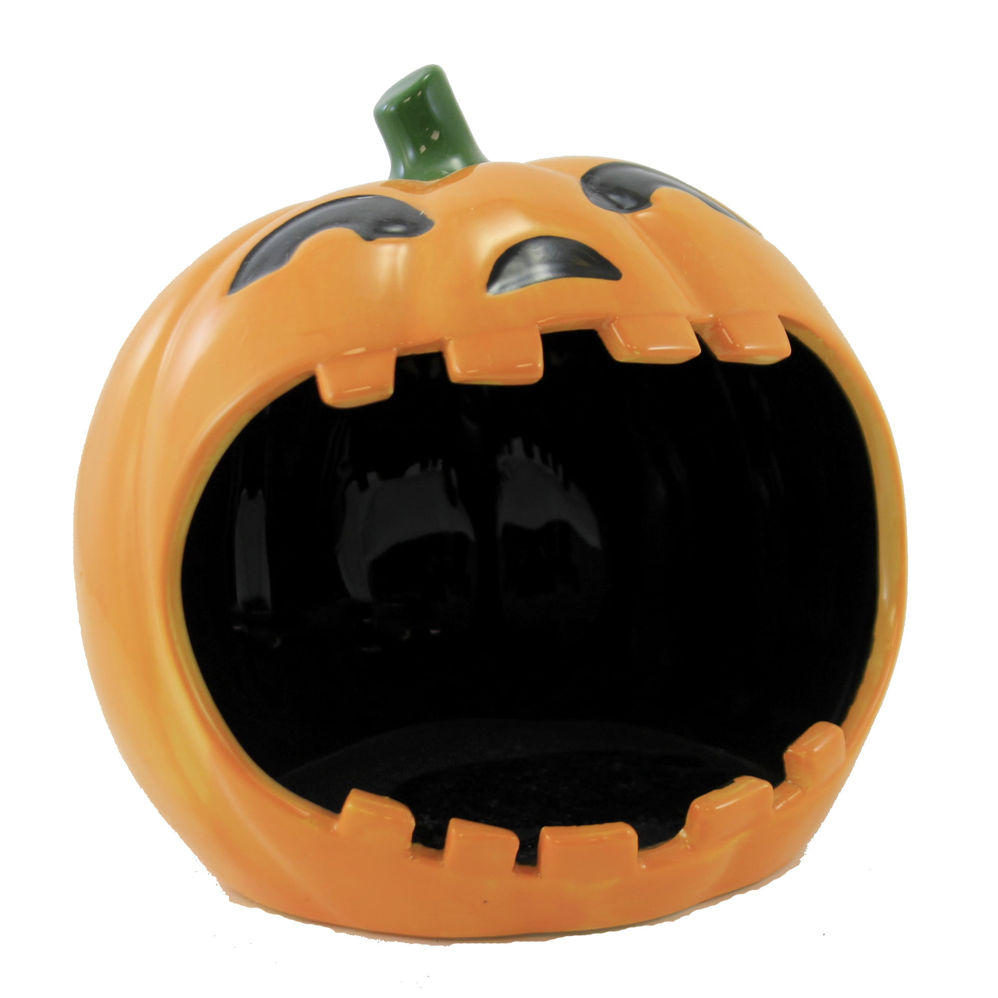 Ceramic Pumpkin Open Mouth Candy Holder Brand New Ships from USA 