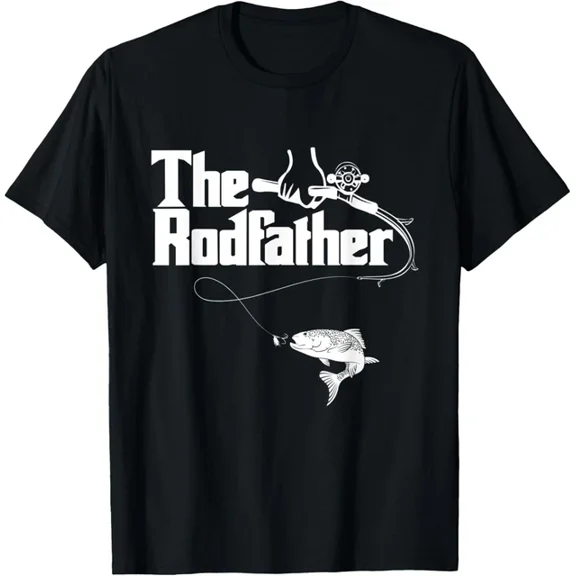 Fishing The Rodfather T-Shirt BLACK Unisex S-5XL Hot Trending Shirt, Vintage Birthday Gift