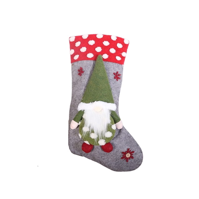 Cateissary Calcetín de Navidad hogar interesante decoración colgante Adorable bolsa de regalo de Navidad suministros de fiesta bolsa de paquete de dulces Kits de decoración para fiestas Gnomo verde Cateissary HA069756-02
