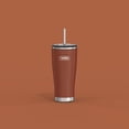 thumbnail image 4 of Thermos ICON Series Stainless Steel Vacuum Insulated Cold Tumbler with Straw, Saddle, 24oz, 4 of 5