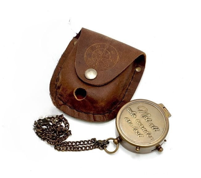 Engraved Pocket Compass , Personalised Compass, gift for mom, Working Compass, Confirmation gift, anniversary gift, first communion gift